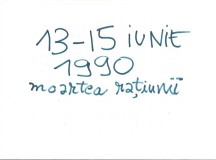 13–15 iunie 1990 prin ochii unui elev