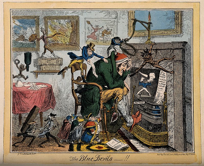 caricatura de George Cruikshank, 1835