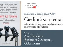 Ana Blandiana, Ruxandra Cesereanu în dialog cu Gelu Hossu despre volumul „Credință sub teroare“ – eveniment Humanitas #Live #online